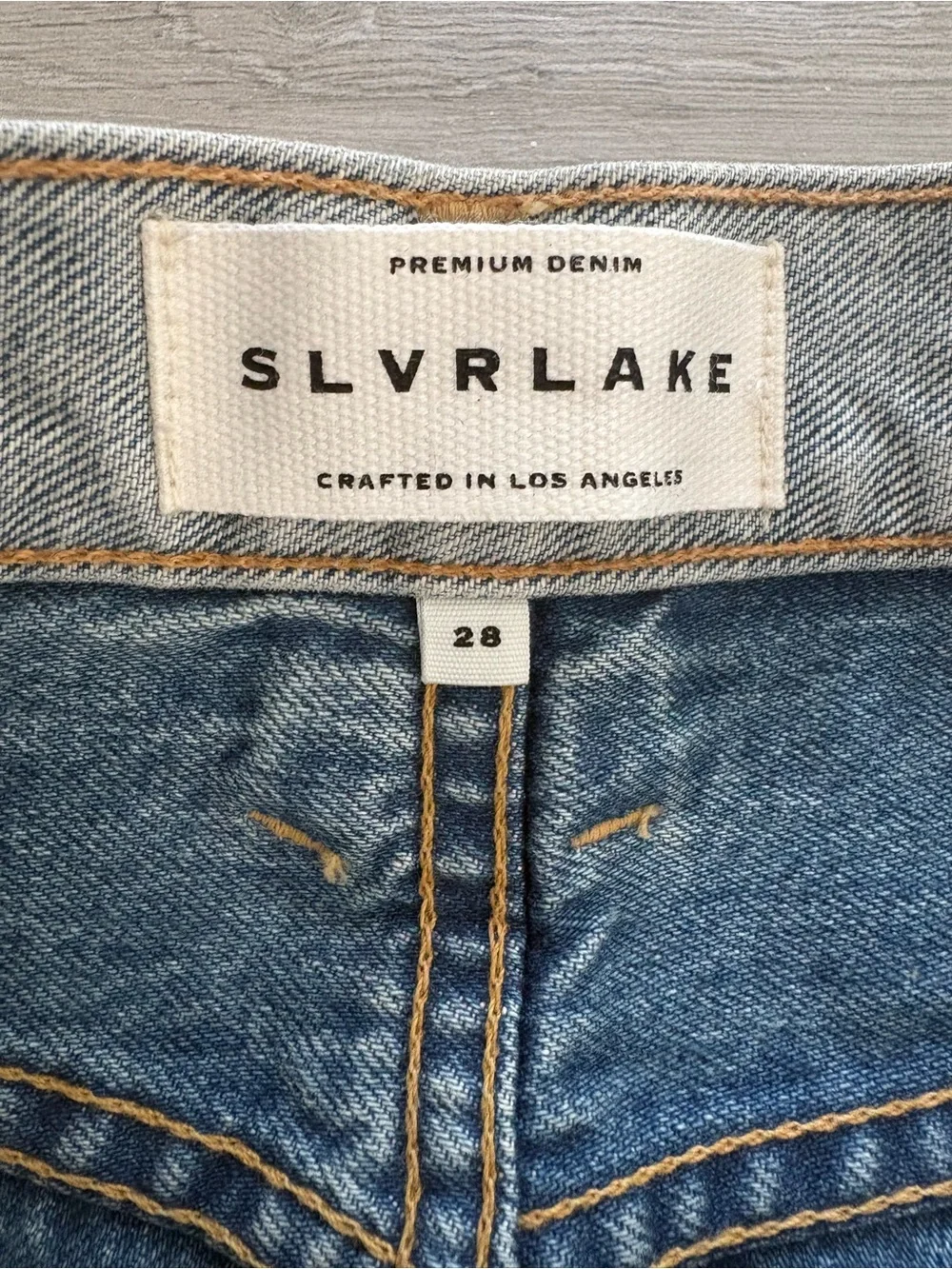 SLVRLAKE Re-Work London Paneled High-Rise Straight Leg Jeans